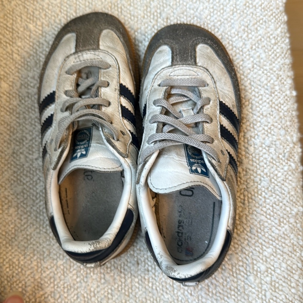 Adidas Samba OG White and Navy Sneakers